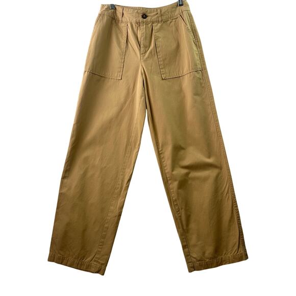 Who What Wear Tan Wide Leg Chinos – Size 4 – High-Rise - Picture 1 of 6